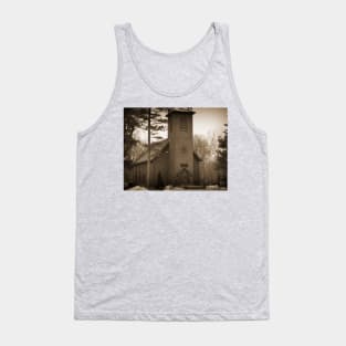 Little Brown Church In Sepia Tank Top